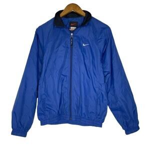 Nike Blue Windbreaker Y2K Full Zip Jacket Size Small 4-6 Women’s